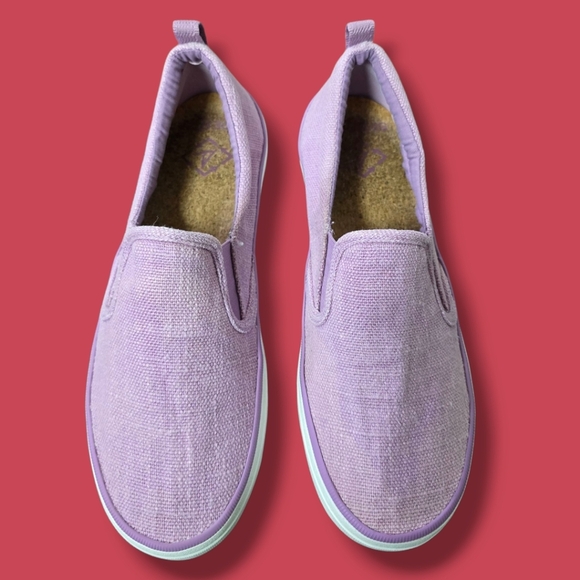 Sperry | Crest vibe chambray Lavender Slip-On woven linen Sneakers - Picture 2 of 16